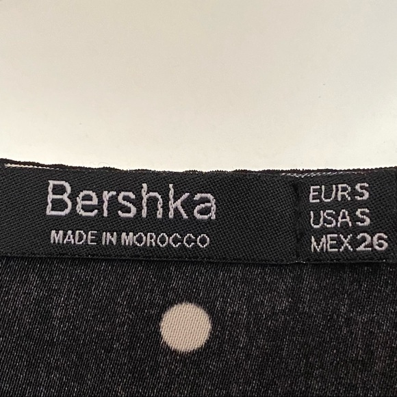 ASOS Bershka Polka Dot Long Sleeve Mini Wrap Dress - Picture 8 of 8